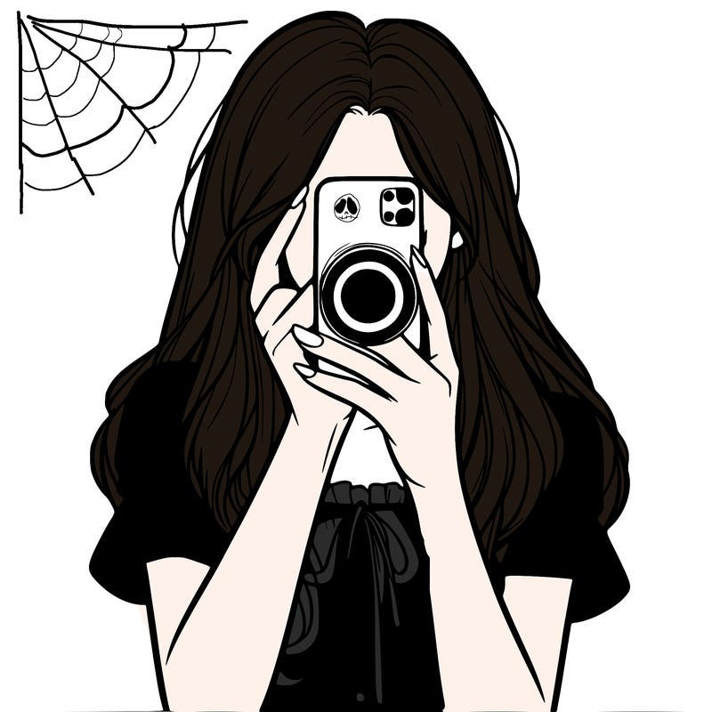 a realistic girl holding her phone taking pictures