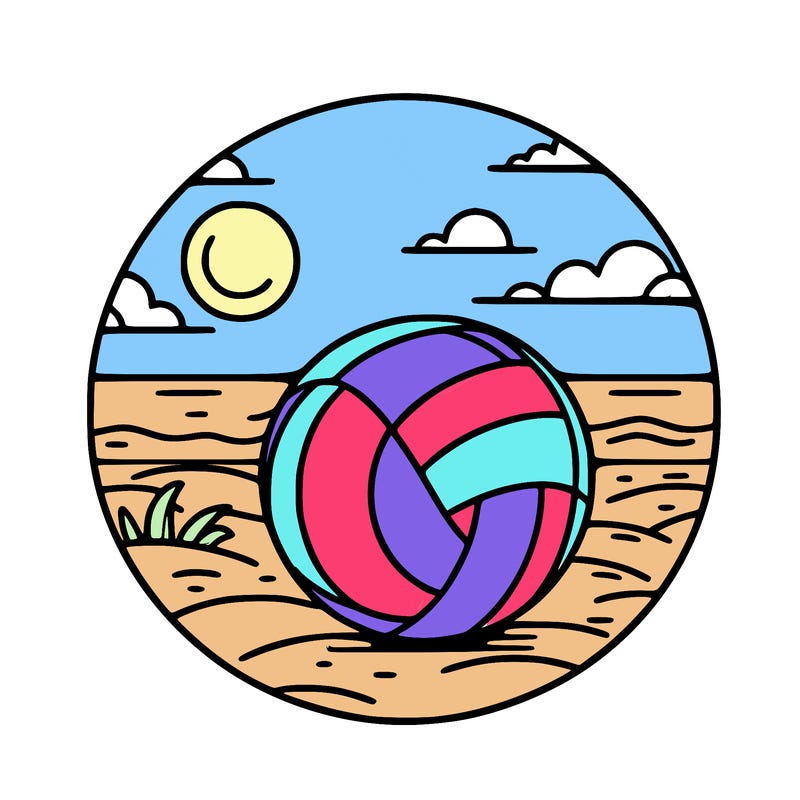 volleyball on a beach