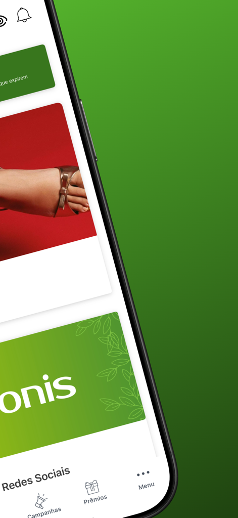 Éconis - Interface of the Econis mobile app showing shopping rewards and prizes.