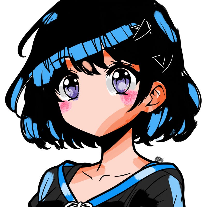 anime girl with short hair