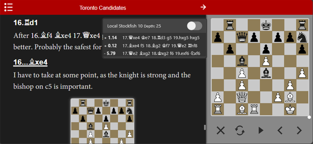 New In Chess - New In Chess App zeigt Partienanalyse mit digitalem Brett und Stockfish-Engine