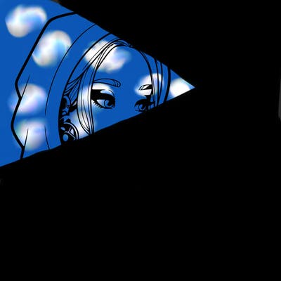 a realistic girl, spray painting