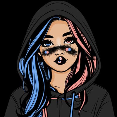 realistic girl with a hoodie