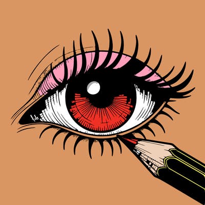 eye drawing pencil