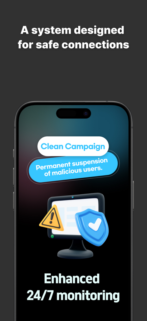Noondate: Dating & Friends - Noondate app screen highlighting safety features and 24 7 monitoring for secure connections