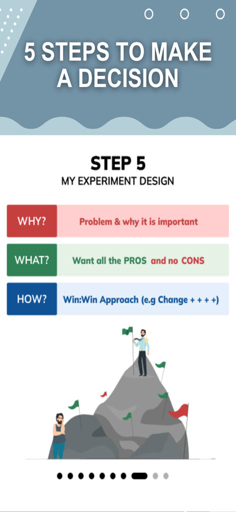 Harmony Decision Maker - Harmony Decision Maker app screen showing step 5 of the decision making process