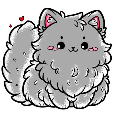 cute fluffy cat