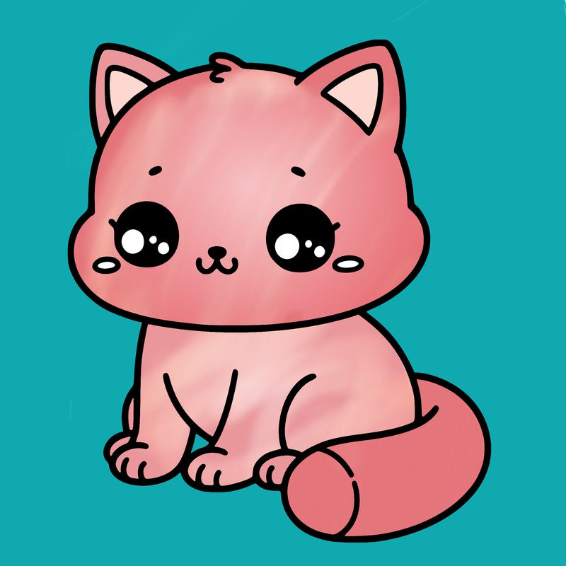 a pink cat