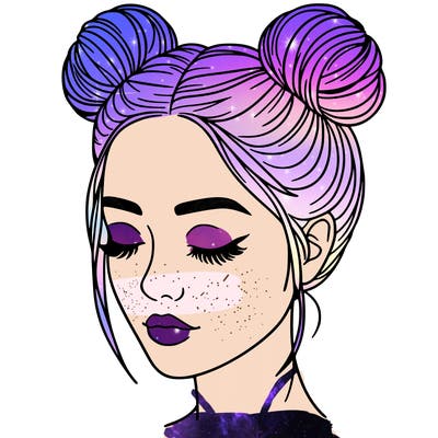woman with hair buns