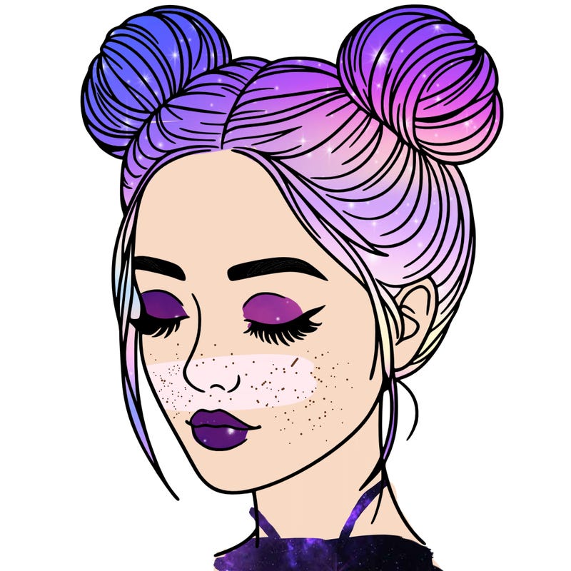 woman with hair buns
