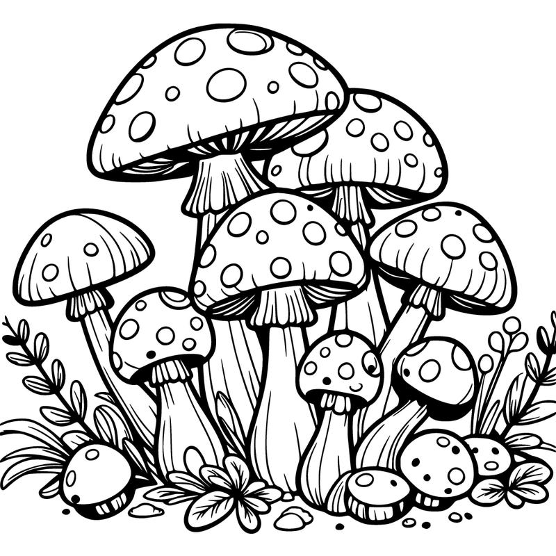 a bunch of mushrooms