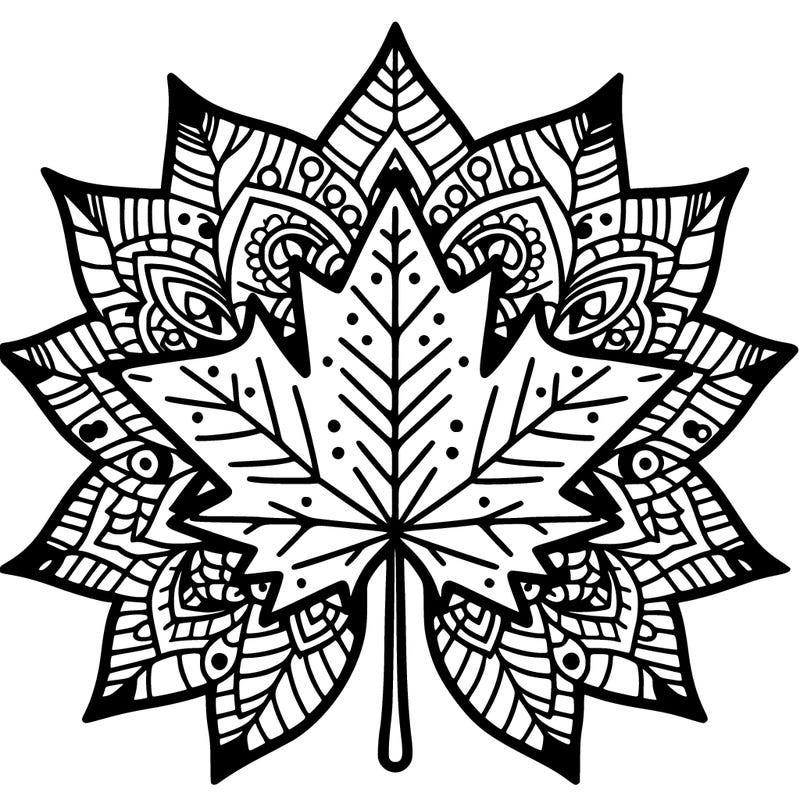 maple leaf mandala