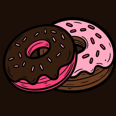 a piece of food doughnuts