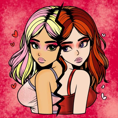 realistic girl split