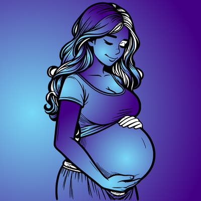 woman heavily pregnant realistic