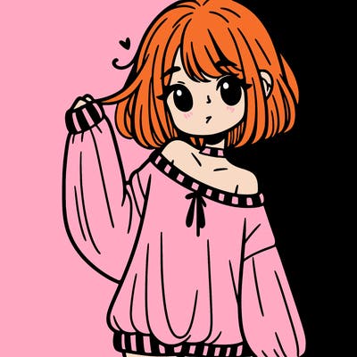 girl in baggy sweater hanging off her shoulder