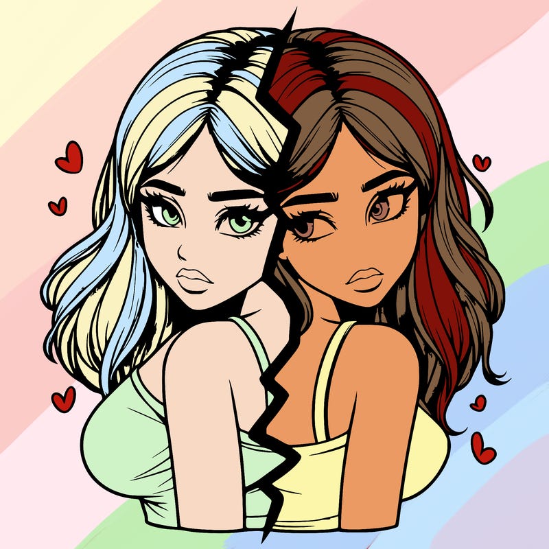 realistic girl split