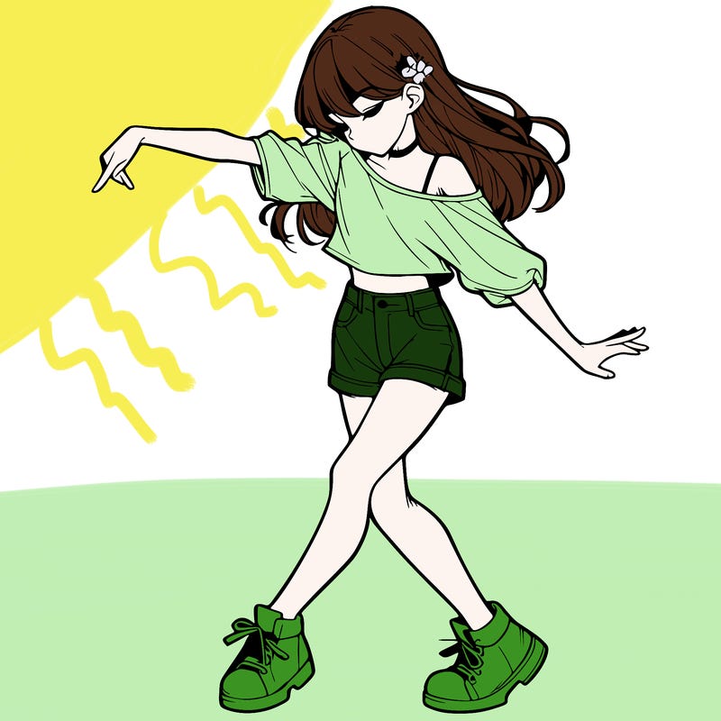 realistic girl danceing