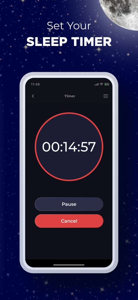 Radio Paraguay - Live FM & AM - Radio Paraguay app sleep timer screen with countdown