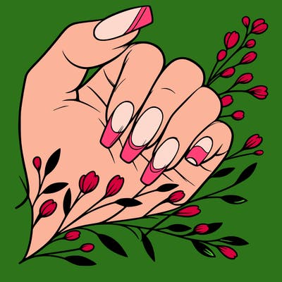 nails with french tip