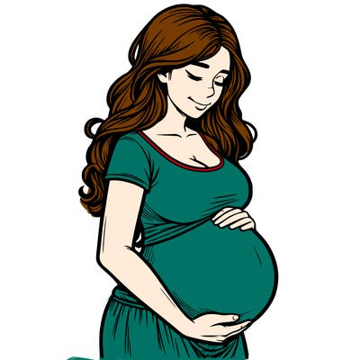 woman heavily pregnant realistic