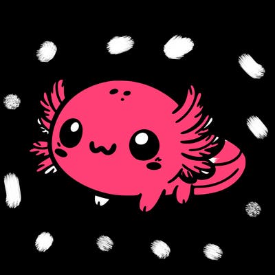 cute easy baby axolotl