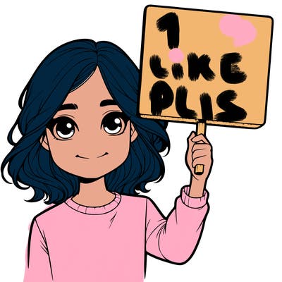 realistic girl holding up a sign