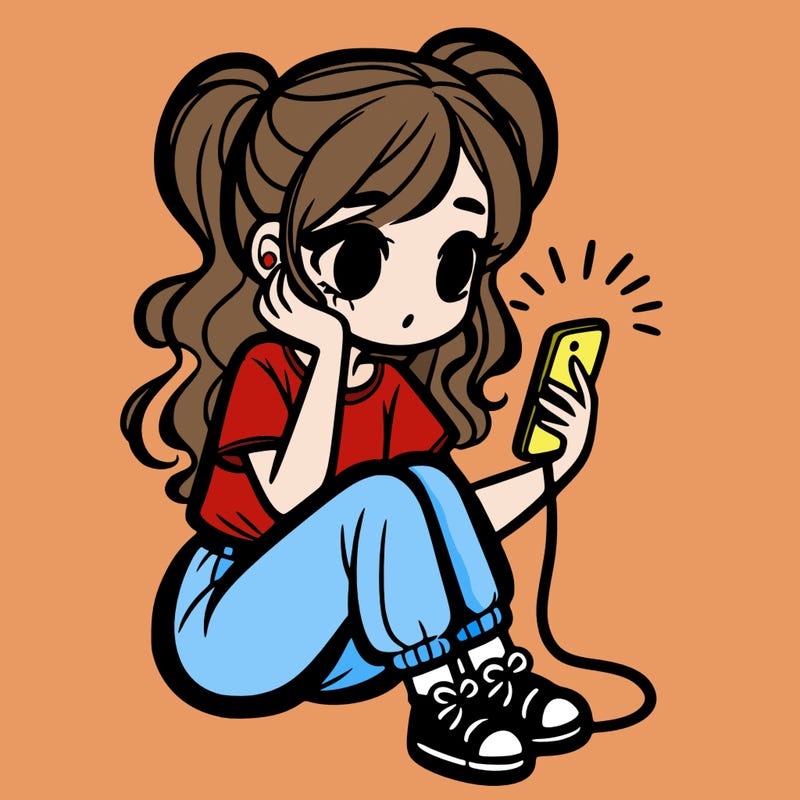 girl with phone