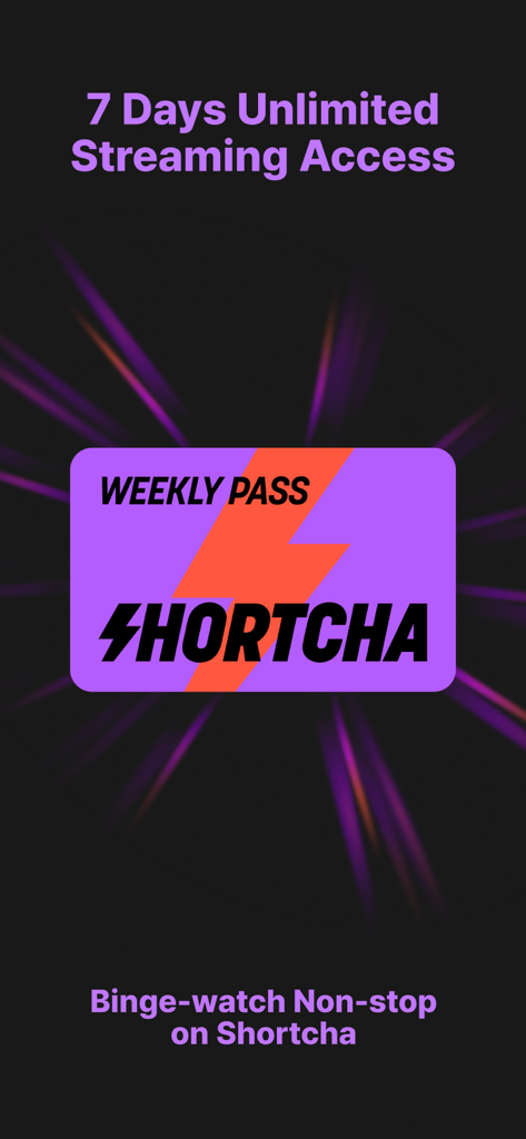 Shortcha app weekly pass offering seven days of unlimited drama streaming access