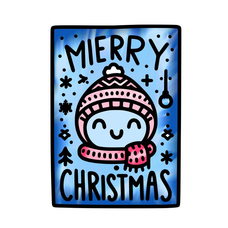 simple merry christmas poster