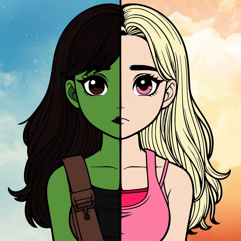 realistic girl split