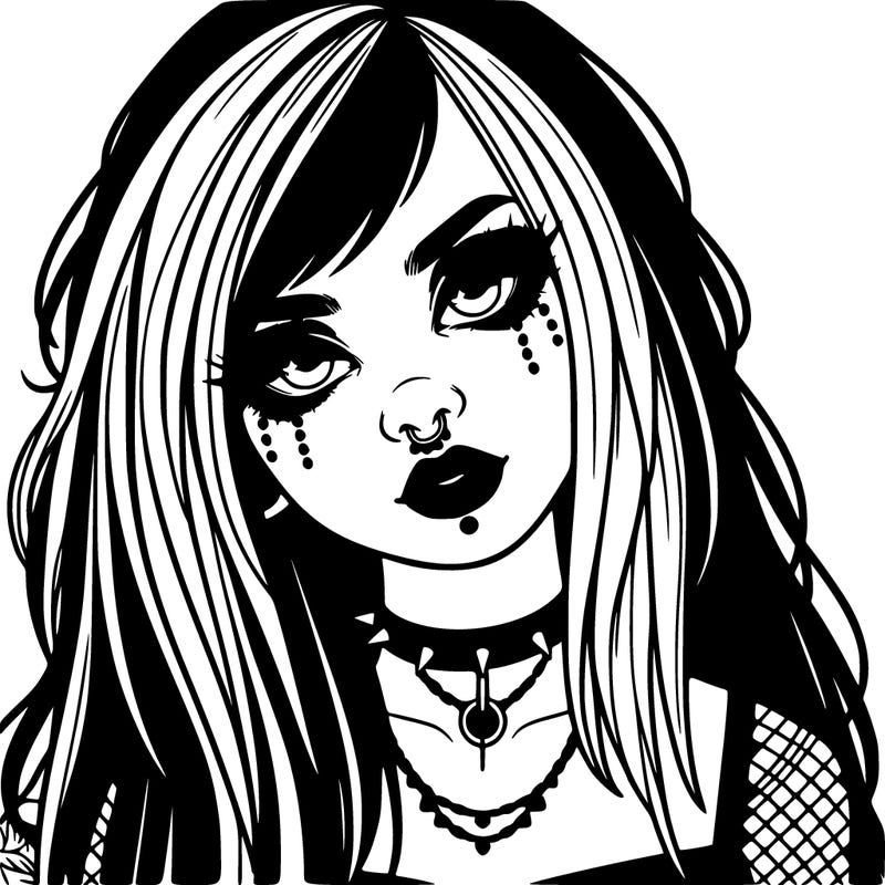 realistic goth girl