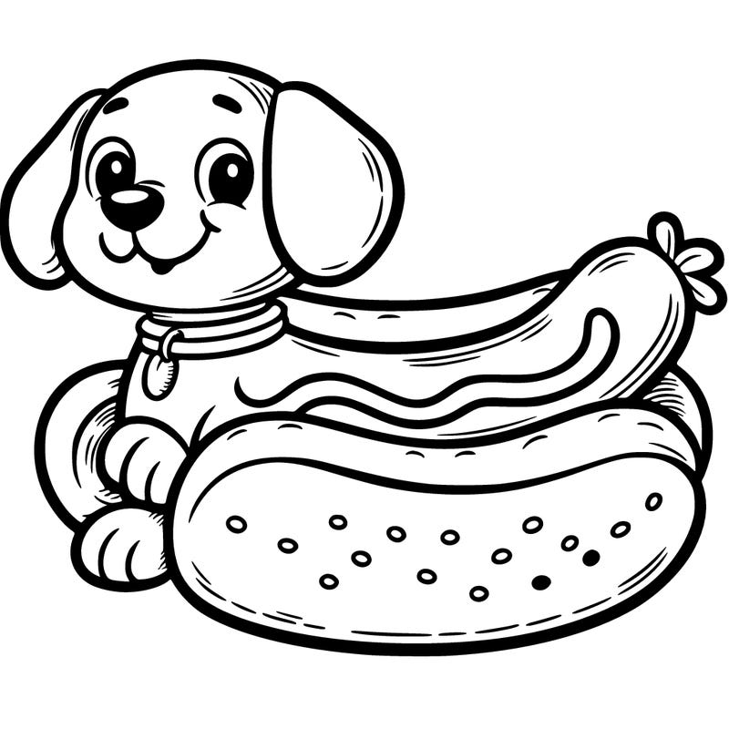 sausage dog in a hotdog bun