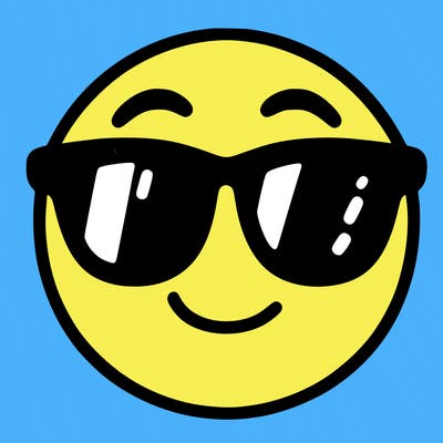 emoji with sunglasses