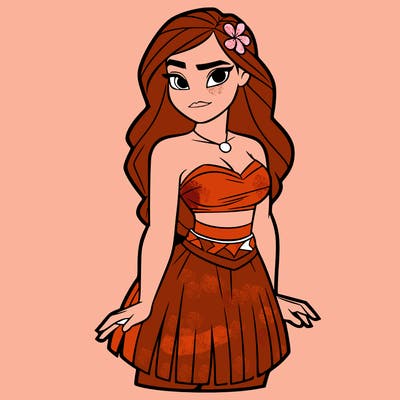 realistic moana full body