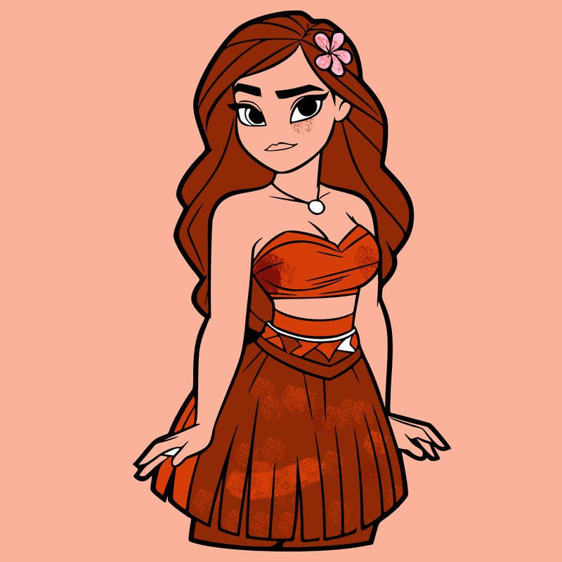realistic moana full body