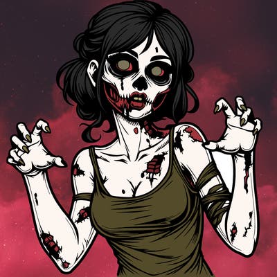 realistic zombie girl