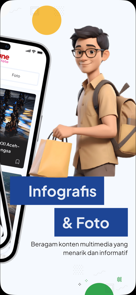 Okezone.com News - Okezone News app screenshot highlighting infographics and multimedia photo content