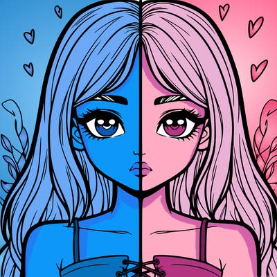 realistic girl split