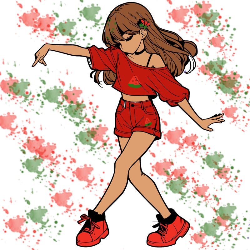 realistic girl danceing