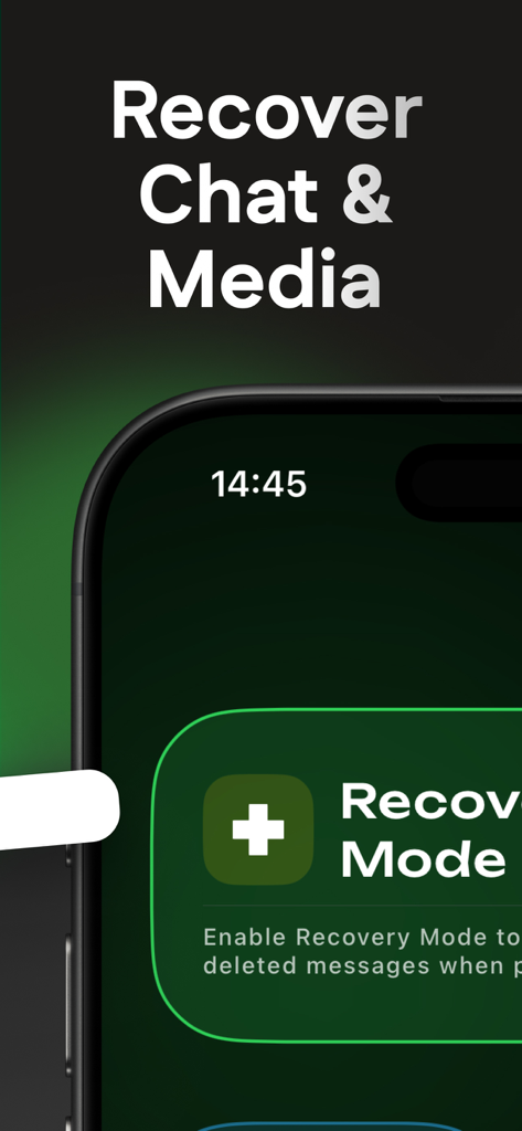 Waper: Recover Deleted Message - Waper app screen showing the feature to recover deleted chat and media files