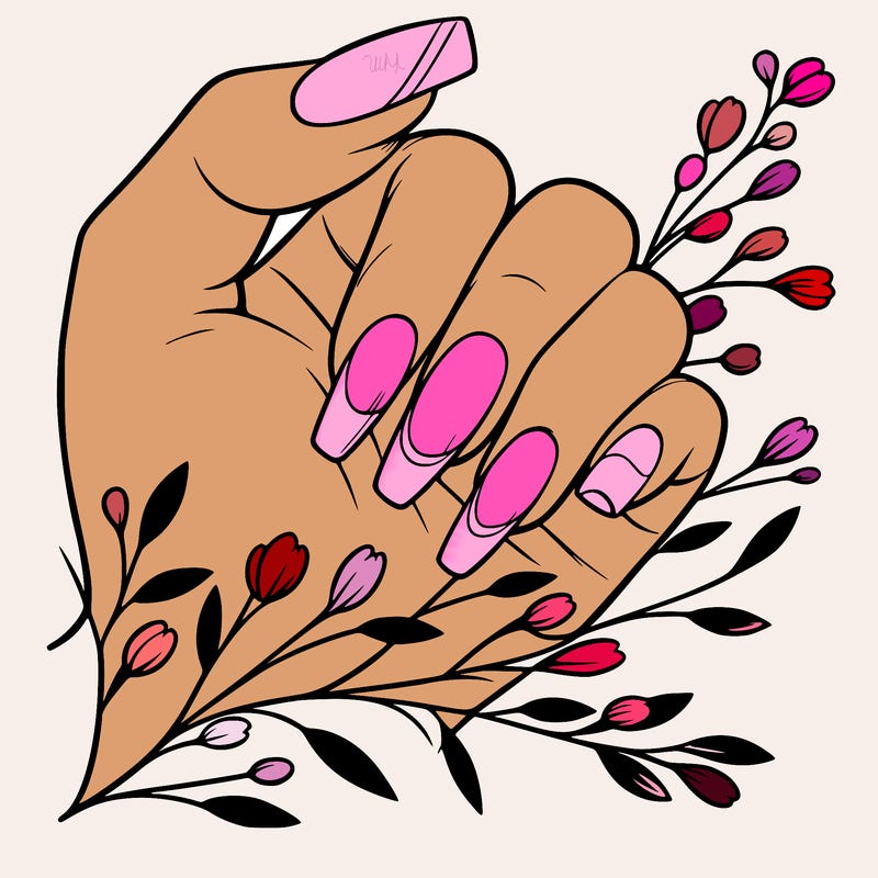 nails with french tip