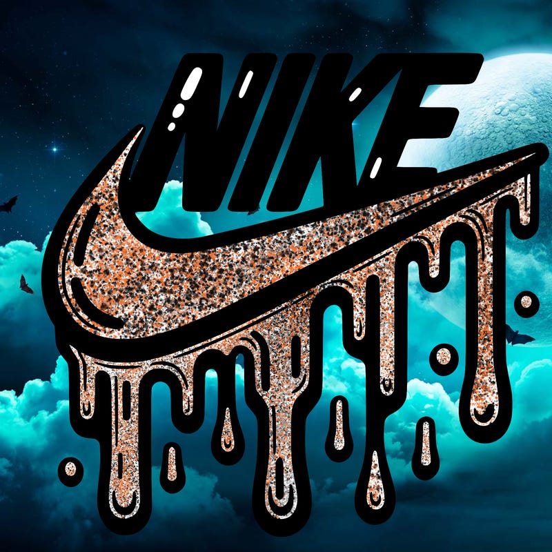 dripping nike logo
