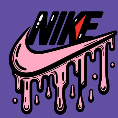dripping nike logo