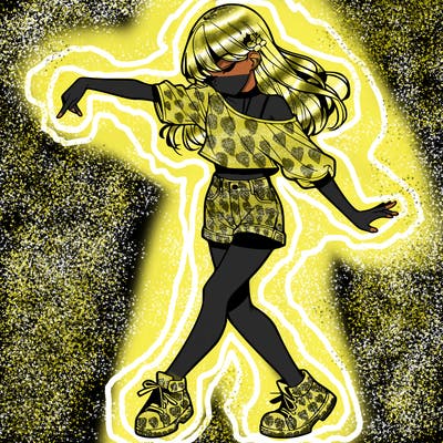 realistic girl danceing