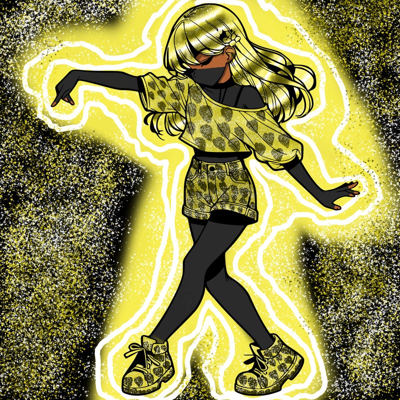 realistic girl danceing