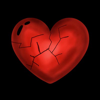 a blank heart