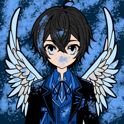 anime boy with wings