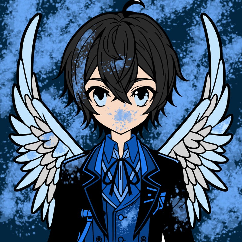 anime boy with wings