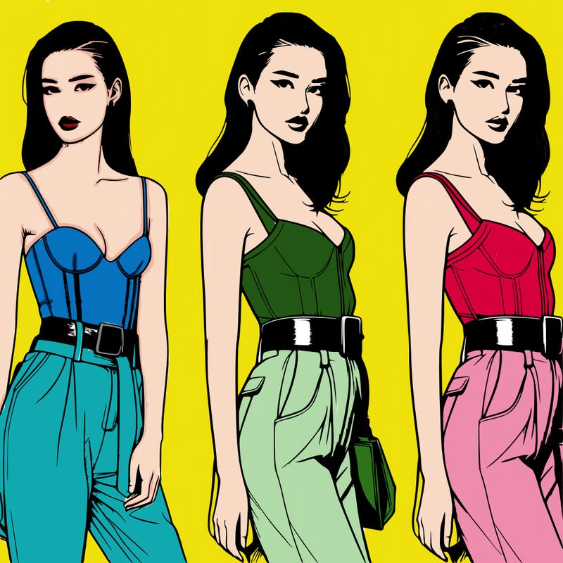 realistic female fashion pose